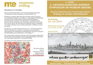 3. Archäologisches Sommer-Symposium im Museum Erding