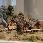 Modell eines Nachbau einer Pfahlbausiedlung in Arbon - Schweiz